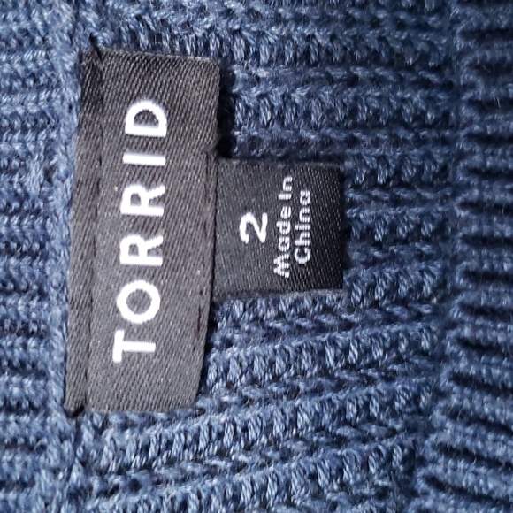 Torrid Summer PULLOVER COLD SHOULDER SWEATER Tie Dye 2X - Picture 7 of 10